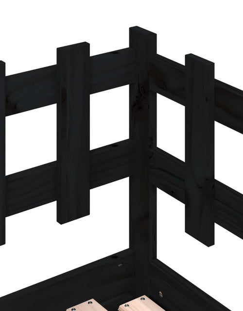 Încărcați imaginea în vizualizatorul Galerie, Pat de zi extensibil, negru, 2x(80x200) cm, lemn masiv de pin - Lando

