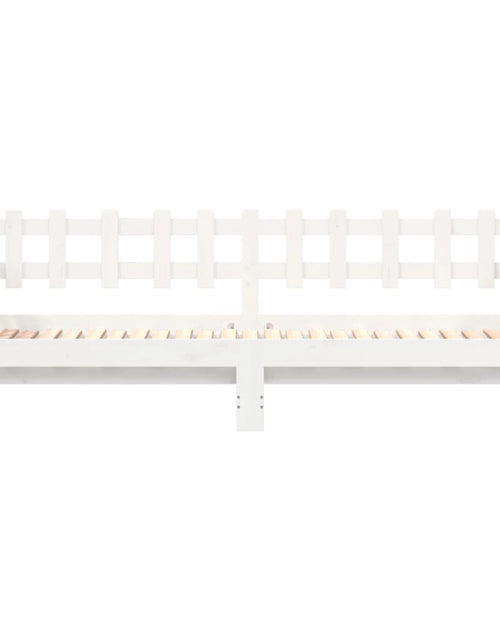 Încărcați imaginea în vizualizatorul Galerie, Pat de zi extensibil, alb, 2x(90x200) cm, lemn masiv de pin - Lando
