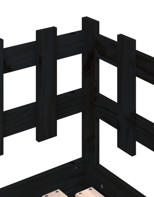 Загрузите изображение в средство просмотра галереи, Pat de zi extensibil, negru, 2x(90x200) cm, lemn masiv de pin - Lando
