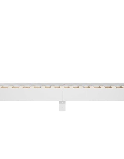 Încărcați imaginea în vizualizatorul Galerie, Cadru de pat cu tăblie, alb, 90x200 cm, lemn prelucrat - Lando

