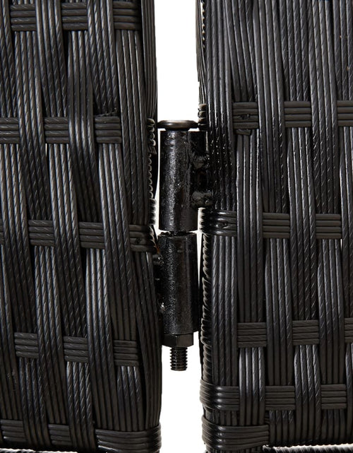 Încărcați imaginea în vizualizatorul Galerie, Separator de cameră cu 3 panouri, negru, poliratan - Lando

