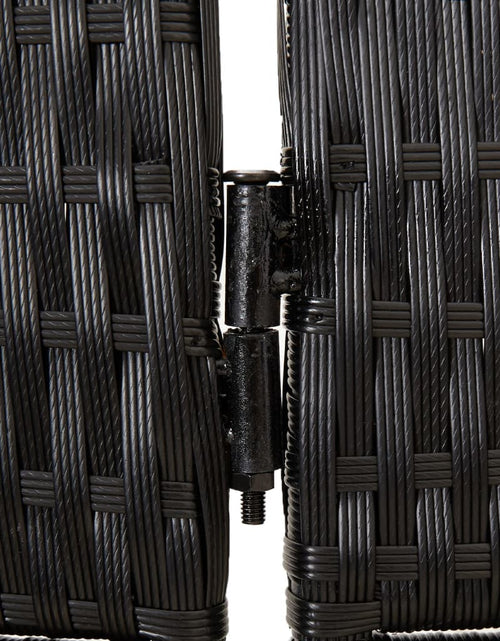 Încărcați imaginea în vizualizatorul Galerie, Separator de cameră cu 5 panouri, negru, poliratan - Lando
