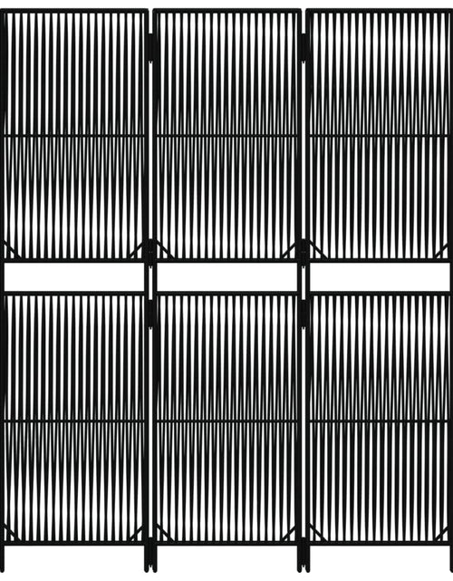 Încărcați imaginea în vizualizatorul Galerie, Separator de cameră cu 3 panouri, negru, poliratan - Lando
