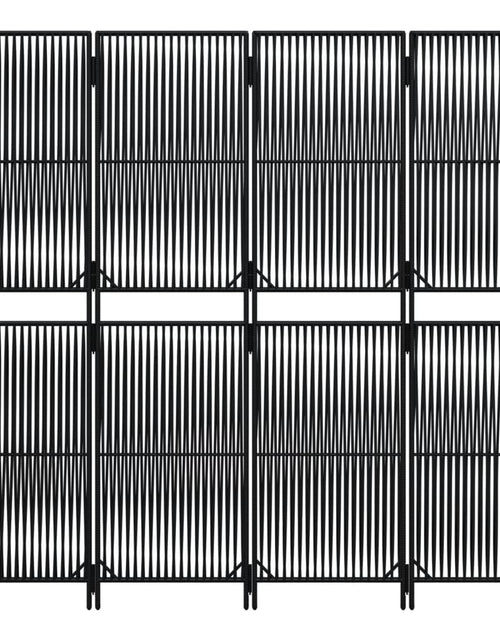 Încărcați imaginea în vizualizatorul Galerie, Separator de cameră cu 4 panouri, negru, poliratan - Lando
