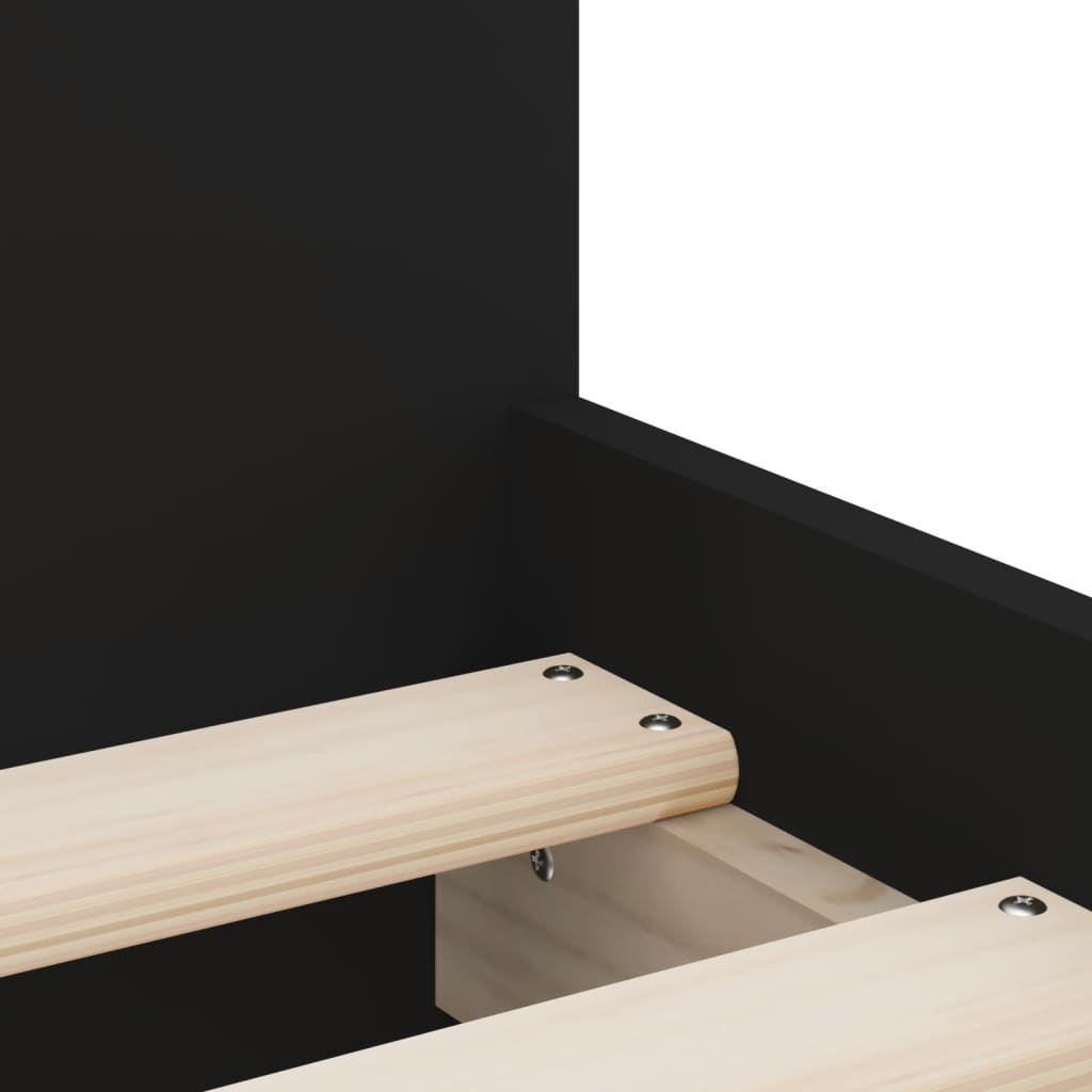 Cadru de pat cu sertare, negru, 100x200 cm - Lando