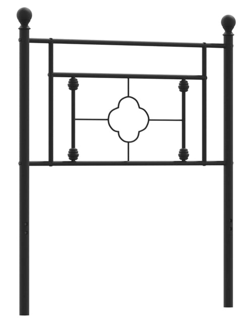 Încărcați imaginea în vizualizatorul Galerie, Tăblie de pat metalică, negru, 80 cm - Lando
