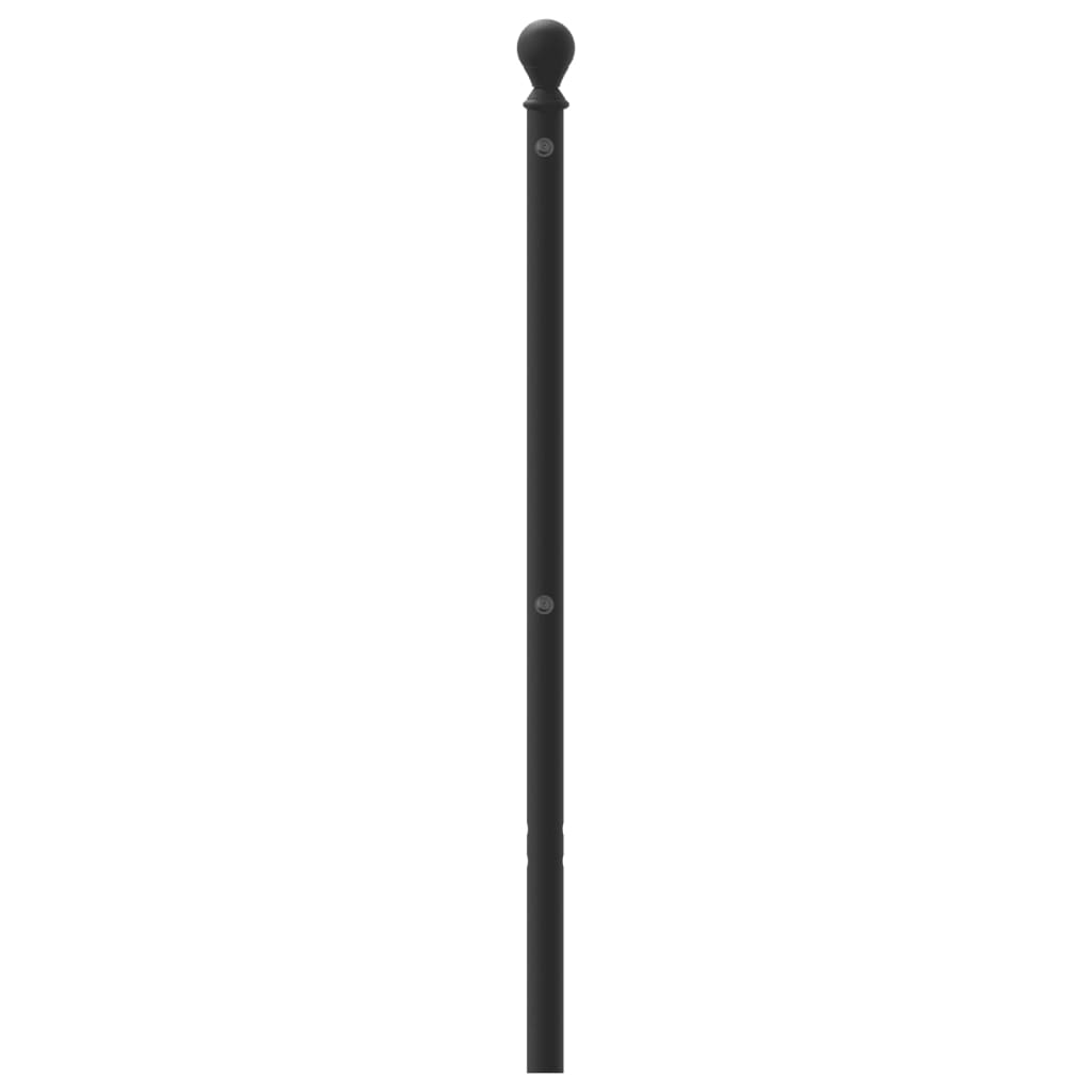 Tăblie de pat metalică, negru, 100 cm - Lando