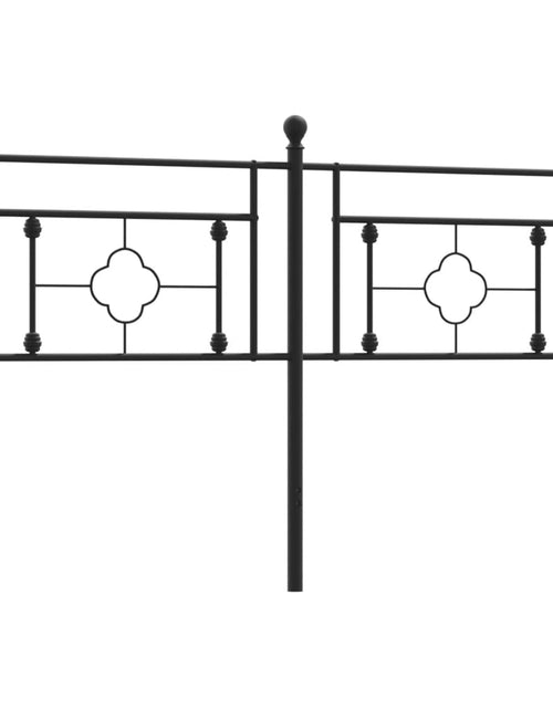 Încărcați imaginea în vizualizatorul Galerie, Tăblie de pat metalică, negru, 160 cm - Lando
