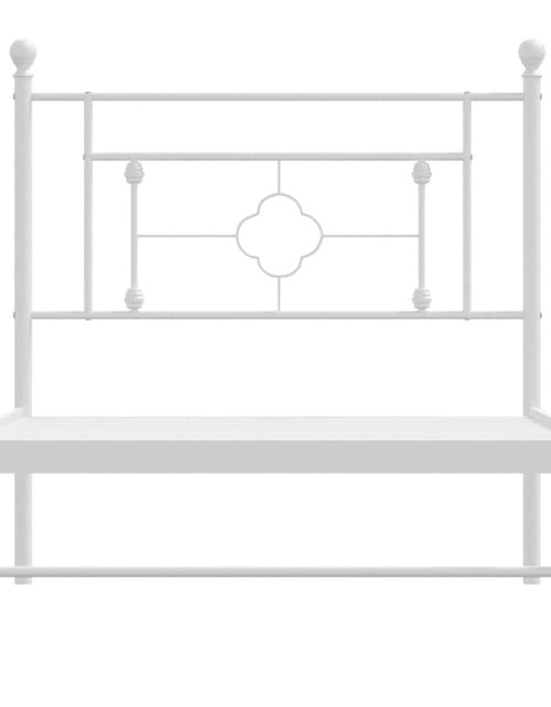 Загрузите изображение в средство просмотра галереи, Cadru pat metalic cu tăblie, alb, 90x200 cm - Lando
