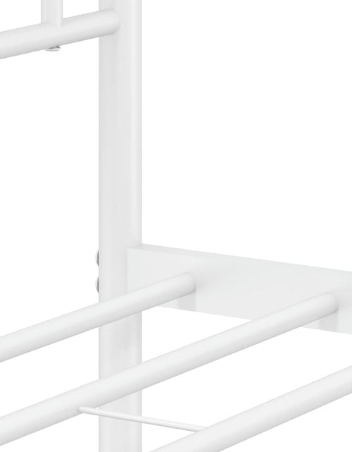Încărcați imaginea în vizualizatorul Galerie, Cadru de pat din metal cu tăblie, alb, 100x200 cm - Lando
