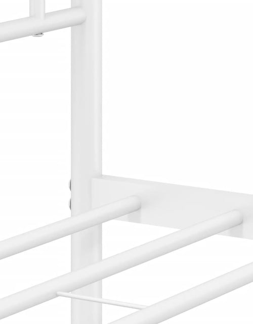 Загрузите изображение в средство просмотра галереи, Cadru de pat metalic cu tăblie, alb, 135x190 cm - Lando
