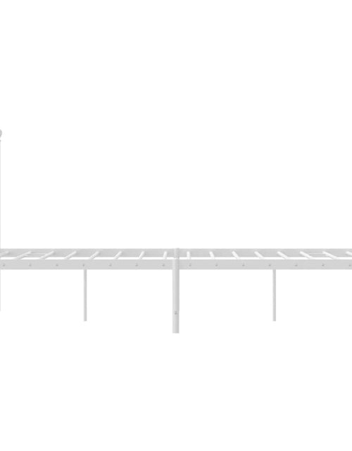 Загрузите изображение в средство просмотра галереи, Cadru de pat metalic cu tăblie, alb, 140x200 cm - Lando
