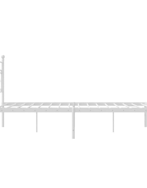 Загрузите изображение в средство просмотра галереи, Cadru de pat metalic cu tăblie, alb, 183x213 cm - Lando
