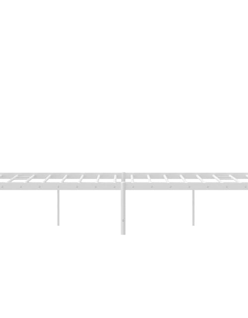 Загрузите изображение в средство просмотра галереи, Cadru de pat metalic cu tăblie, alb, 135x190 cm - Lando
