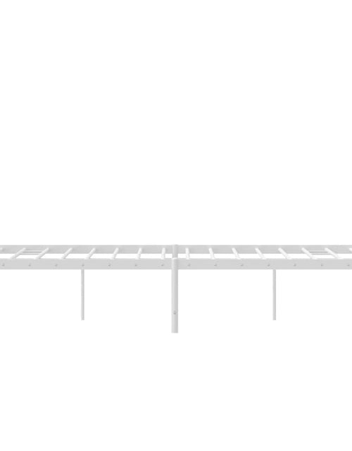 Загрузите изображение в средство просмотра галереи, Cadru de pat metalic cu tăblie, alb, 140x200 cm - Lando
