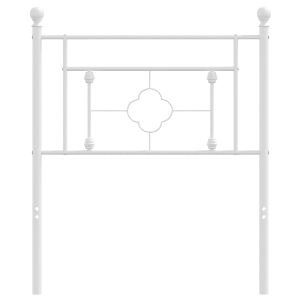 Tăblie de pat metalică, alb, 80 cm - Lando