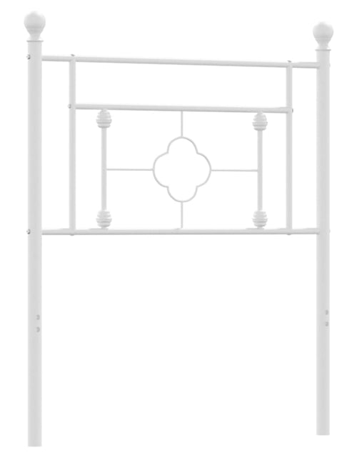 Загрузите изображение в средство просмотра галереи, Tăblie de pat metalică, alb, 80 cm - Lando
