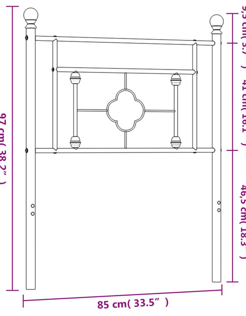 Загрузите изображение в средство просмотра галереи, Tăblie de pat metalică, alb, 80 cm - Lando
