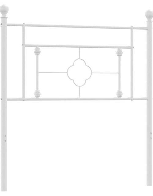 Încărcați imaginea în vizualizatorul Galerie, Tăblie de pat metalică, alb, 100 cm - Lando
