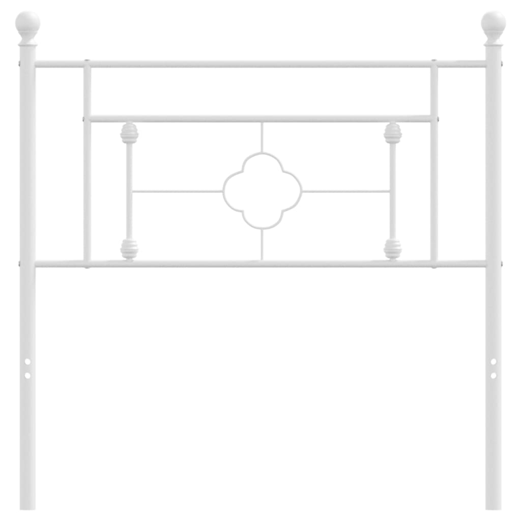 Tăblie de pat metalică, alb, 100 cm - Lando