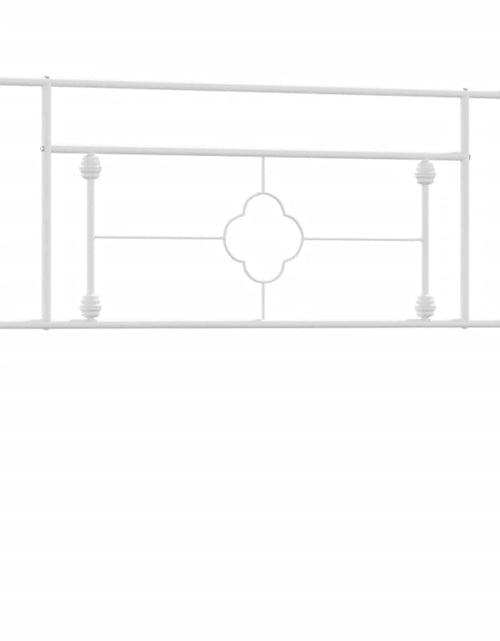 Încărcați imaginea în vizualizatorul Galerie, Tăblie de pat metalică, alb, 107 cm - Lando
