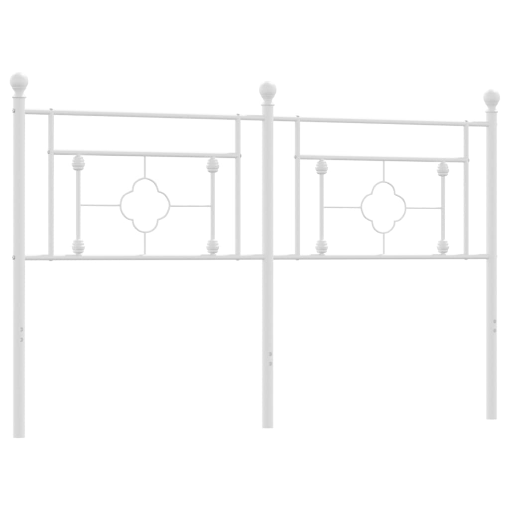 Tăblie de pat metalică, alb, 150 cm - Lando