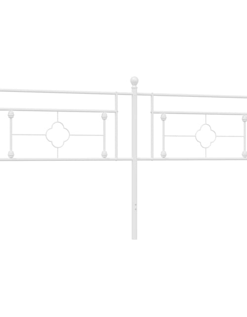 Încărcați imaginea în vizualizatorul Galerie, Tăblie de pat metalică, alb, 193 cm - Lando
