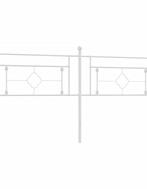 Încărcați imaginea în vizualizatorul Galerie, Tăblie de pat metalică, alb, 200 cm - Lando
