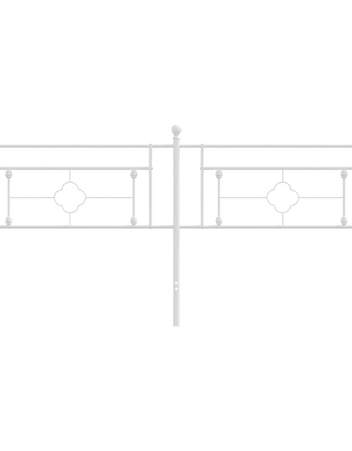 Încărcați imaginea în vizualizatorul Galerie, Tăblie de pat metalică, alb, 200 cm - Lando
