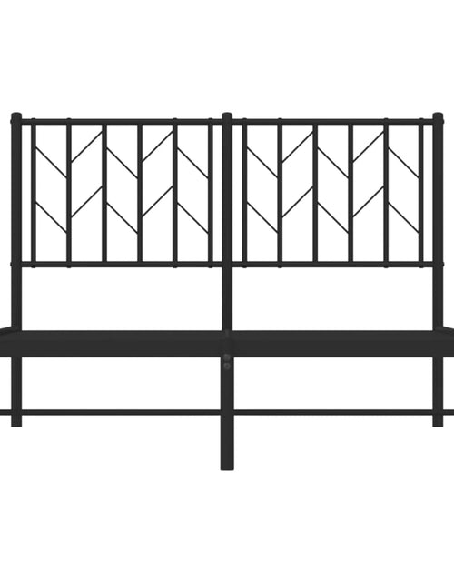 Загрузите изображение в средство просмотра галереи, Cadru de pat metalic cu tăblie, negru, 120x190 cm - Lando
