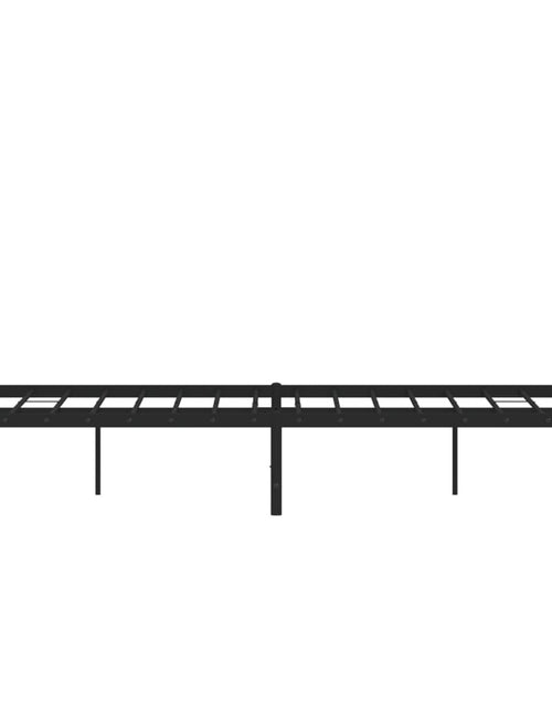 Încărcați imaginea în vizualizatorul Galerie, Cadru de pat metalic cu tăblie, negru, 140x190 cm - Lando
