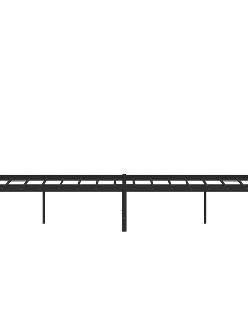 Загрузите изображение в средство просмотра галереи, Cadru pat metalic cu tăblie de cap/picioare, negru, 120x190 cm - Lando
