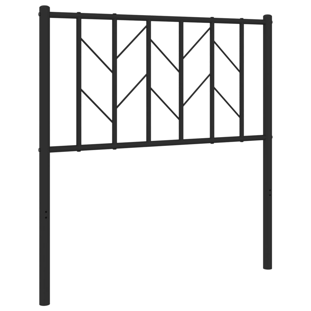 Tăblie de pat metalică, negru, 80 cm - Lando