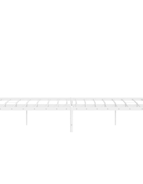 Încărcați imaginea în vizualizatorul Galerie, Cadru de pat metalic cu tăblie, alb, 193x203 cm - Lando
