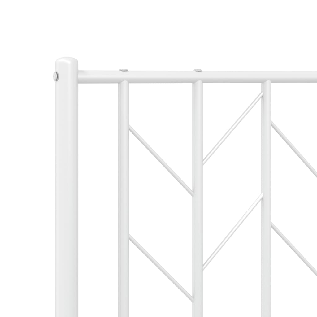 Tăblie de pat metalică, alb, 75 cm - Lando