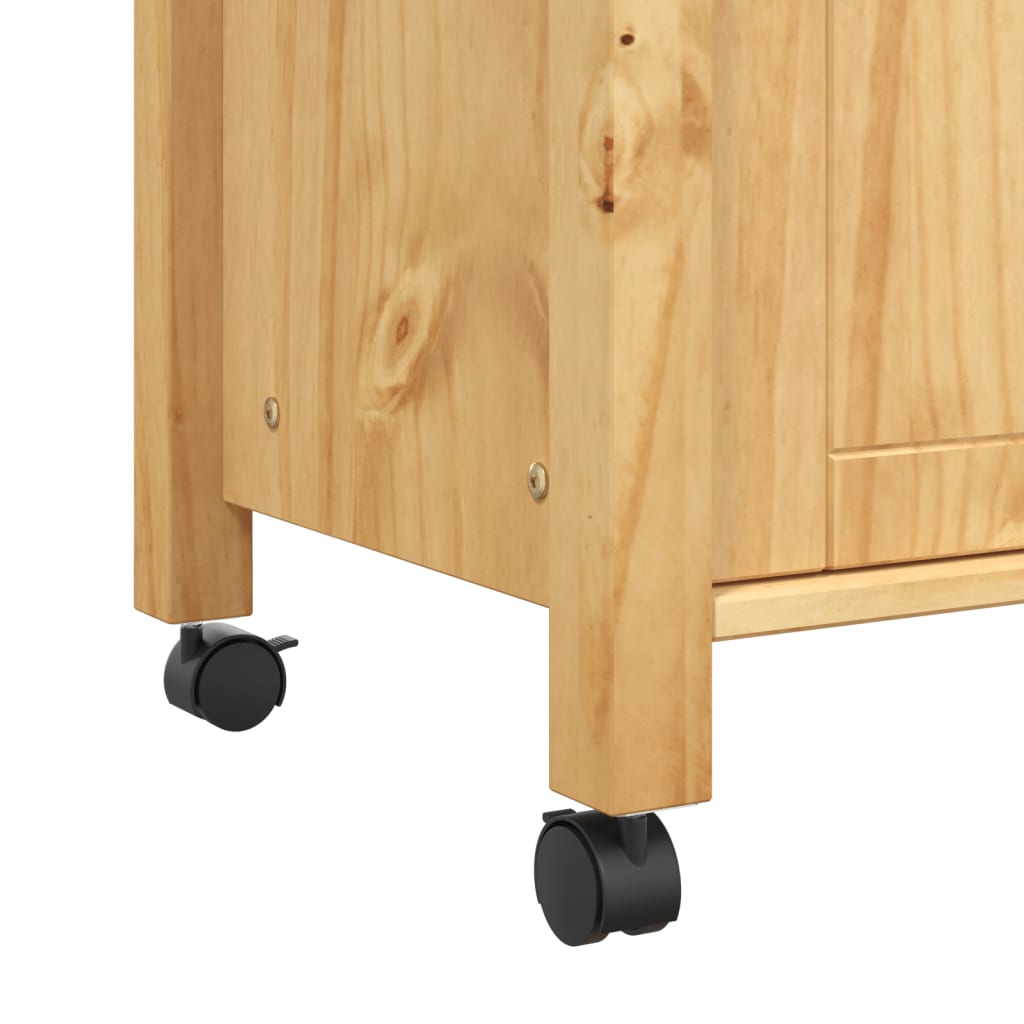Cărucior de bucătărie „MONZA”, 60x40x90 cm, lemn masiv de pin - Lando