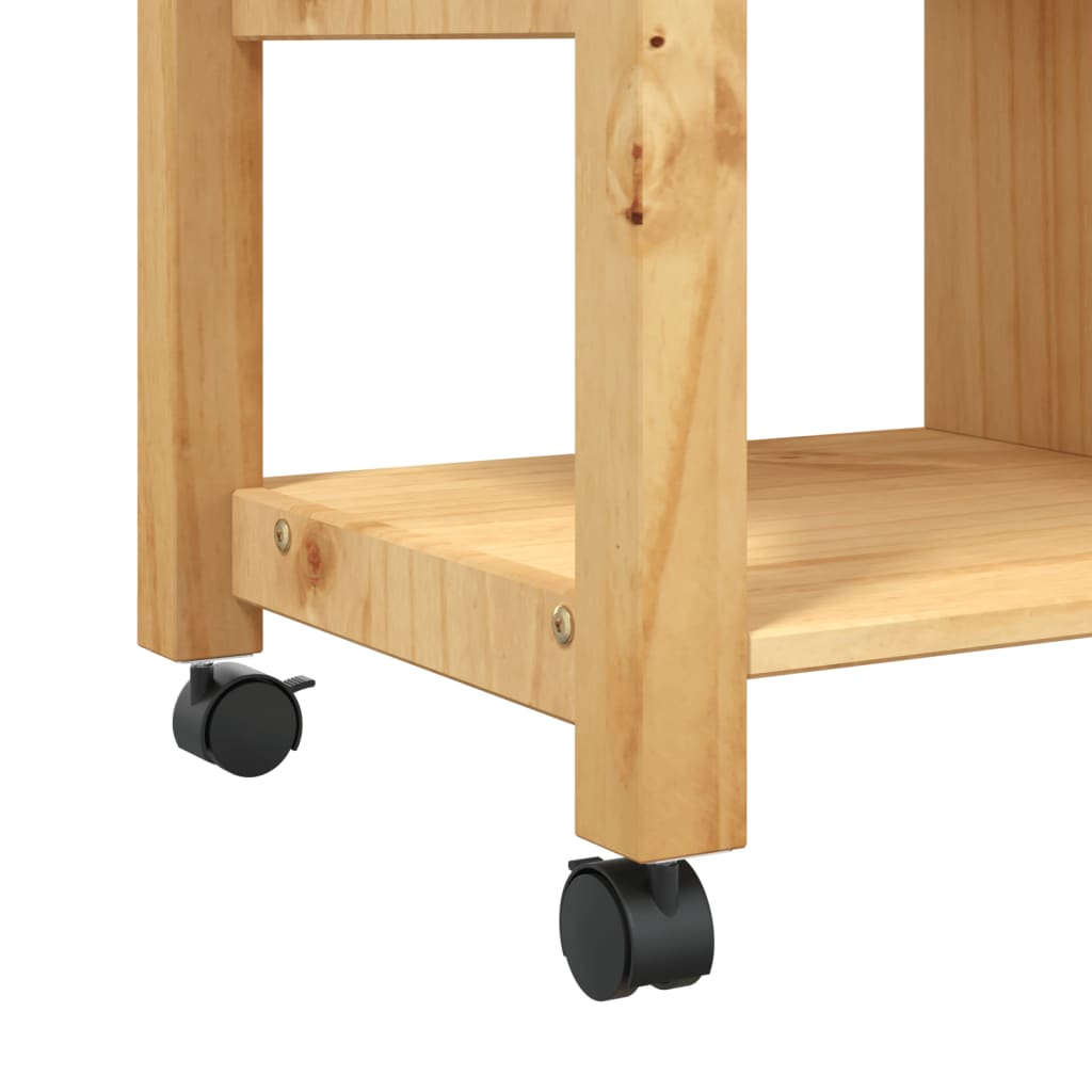 Cărucior de bucătărie „MONZA”, 84x40x90 cm, lemn masiv de pin - Lando