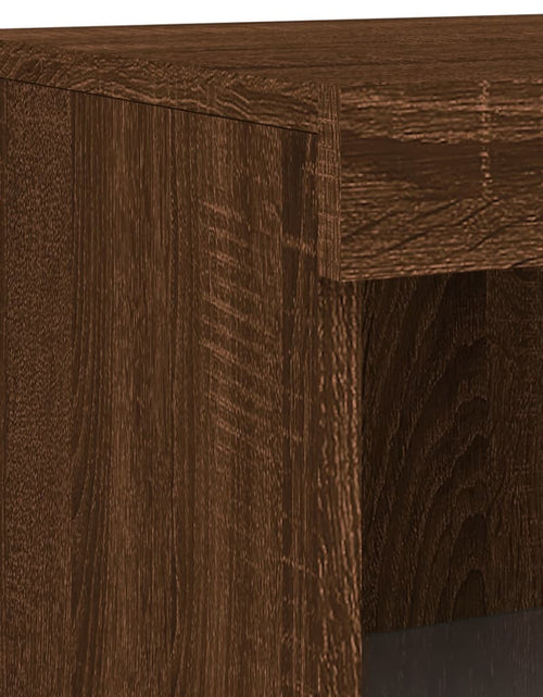 Încărcați imaginea în vizualizatorul Galerie, Dulap lateral cu lumini LED, stejar maro, lemn prelucrat - Lando
