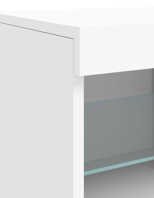Загрузите изображение в средство просмотра галереи, Servantă cu lumini LED, alb, 81x37x67 cm - Lando

