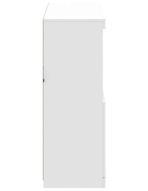 Загрузите изображение в средство просмотра галереи, Servantă cu lumini LED, alb, 81x37x100 cm - Lando
