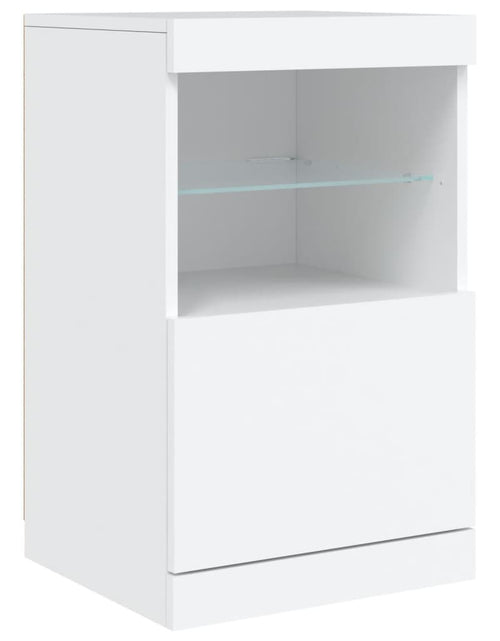 Загрузите изображение в средство просмотра галереи, Servantă cu lumini LED, alb, 41x37x67 cm - Lando
