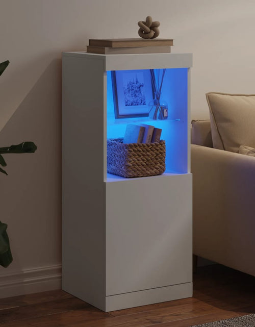 Загрузите изображение в средство просмотра галереи, Servantă cu lumini LED, alb, 41x37x100 cm - Lando
