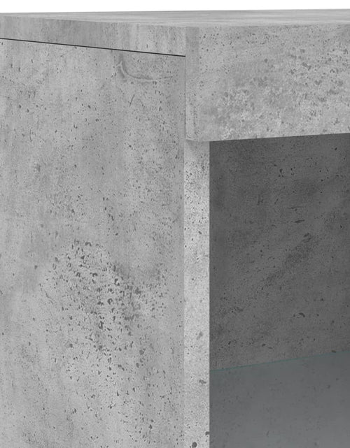 Загрузите изображение в средство просмотра галереи, Servantă cu lumini LED, gri beton, 41x37x100 cm - Lando
