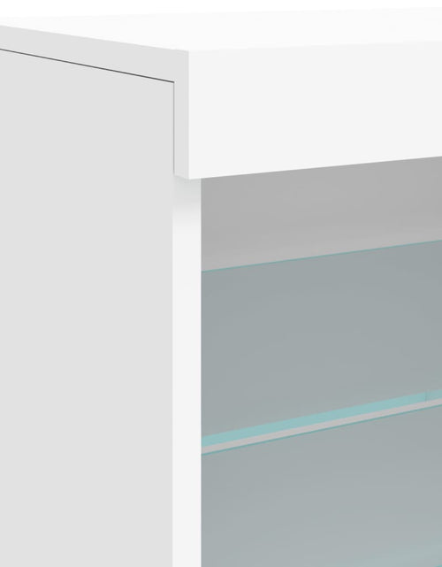 Загрузите изображение в средство просмотра галереи, Servantă cu lumini LED, alb, 60,5x37x67 cm - Lando

