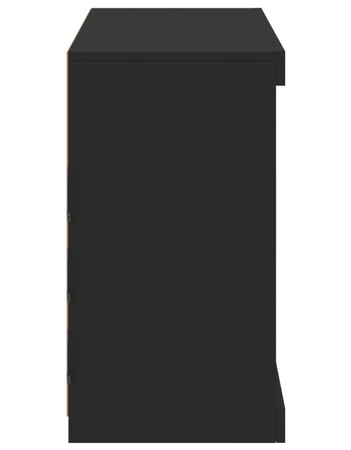 Încărcați imaginea în vizualizatorul Galerie, Servantă cu lumini LED, negru, 81x37x67 cm - Lando
