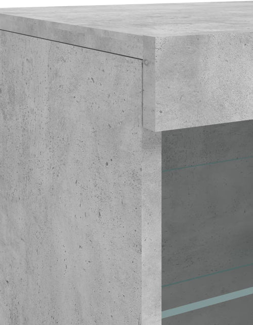 Загрузите изображение в средство просмотра галереи, Servantă cu lumini LED, gri beton, 81x37x67 cm - Lando
