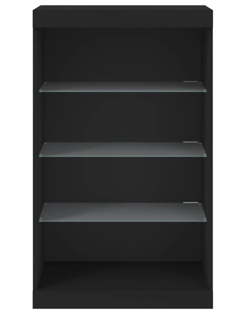 Încărcați imaginea în vizualizatorul Galerie, Servantă cu lumini LED, negru, 60,5x37x100 cm - Lando
