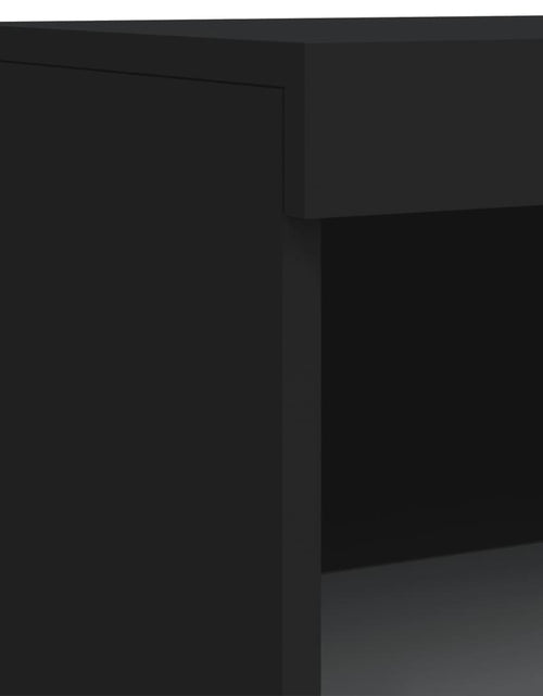 Загрузите изображение в средство просмотра галереи, Servantă cu lumini LED, negru, 60,5x37x100 cm - Lando
