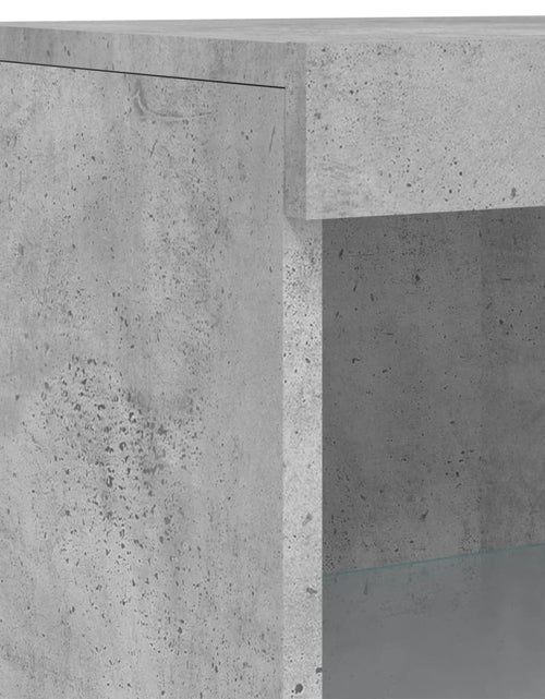 Загрузите изображение в средство просмотра галереи, Servantă cu lumini LED, gri beton, 60,5x37x100 cm - Lando
