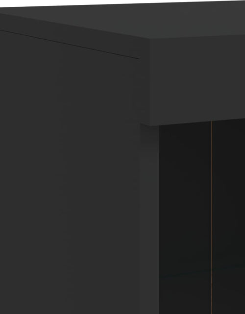 Загрузите изображение в средство просмотра галереи, Servantă cu lumini LED, negru, 81x37x100 cm - Lando
